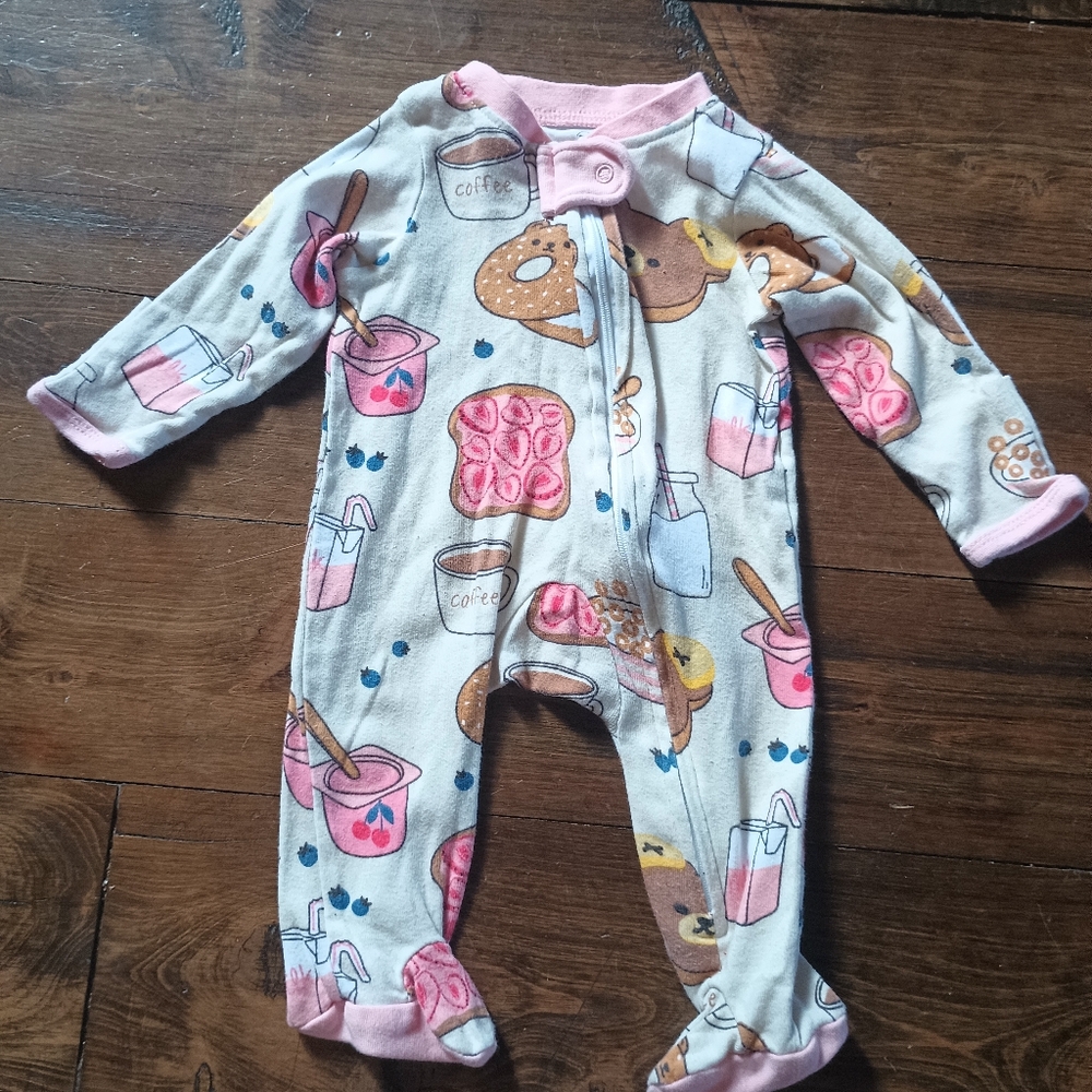 Honest Cute Breakfast Footie Pajamas